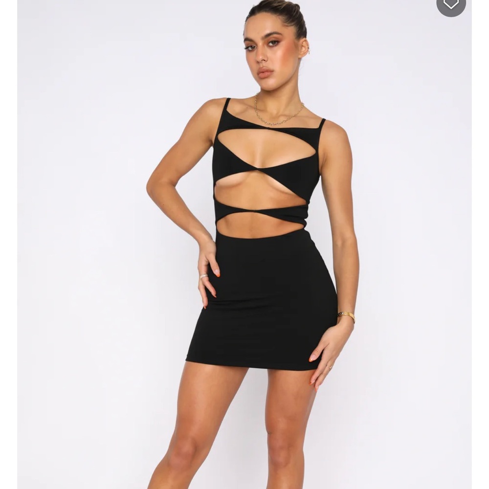 White Fox Black Dress - BNWT